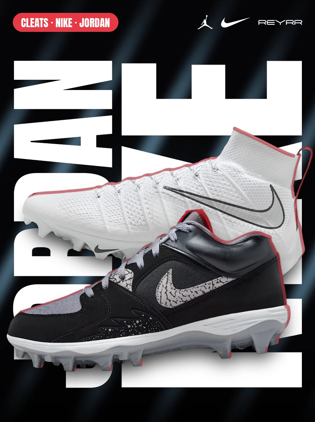Nike Vapor Edge 360 Untouchable and Jordan Stadium 90 cleats