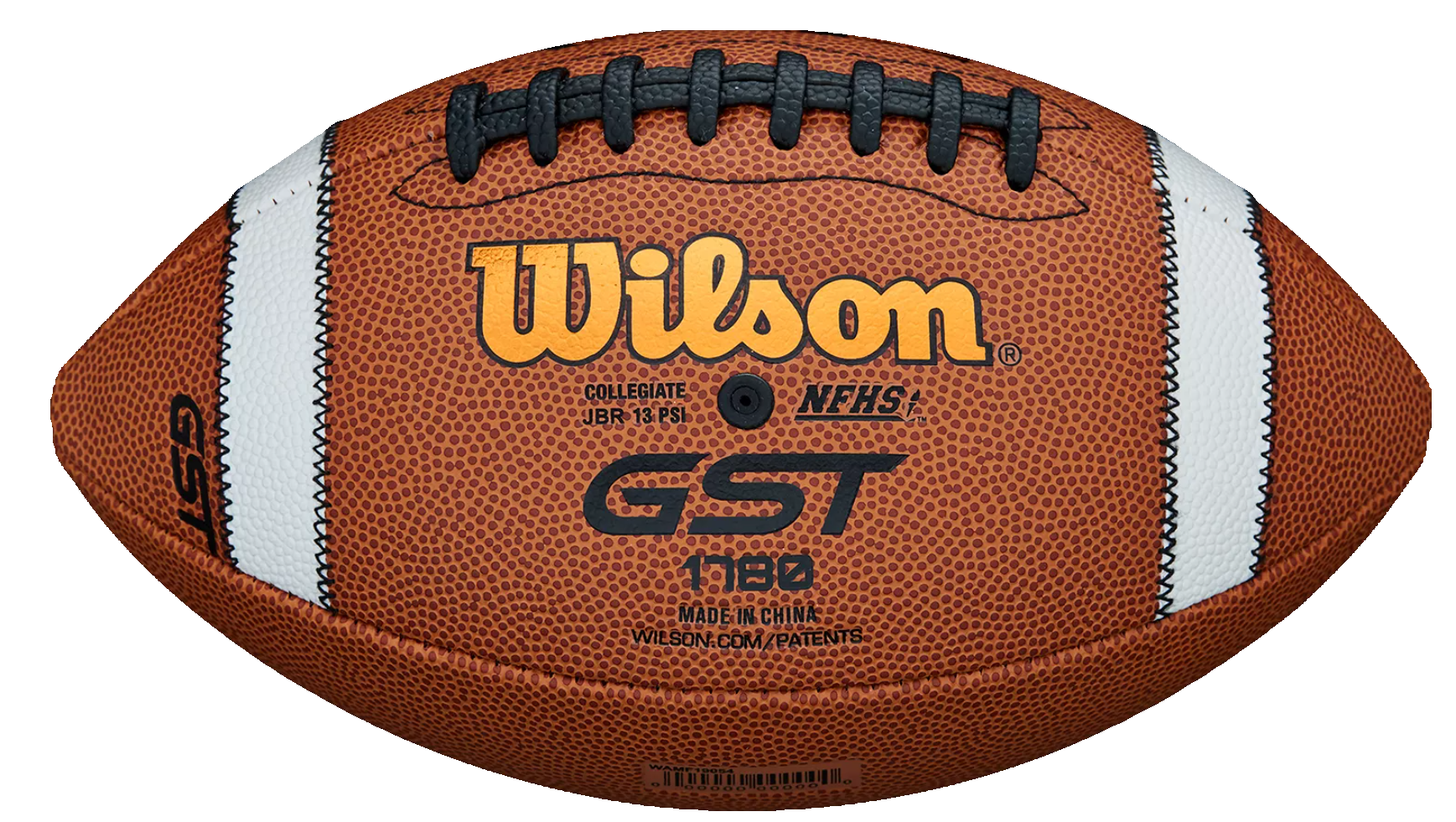 Wilson GST TDS Composite football with durable composite leather cover and double white grip stripes for improved control.