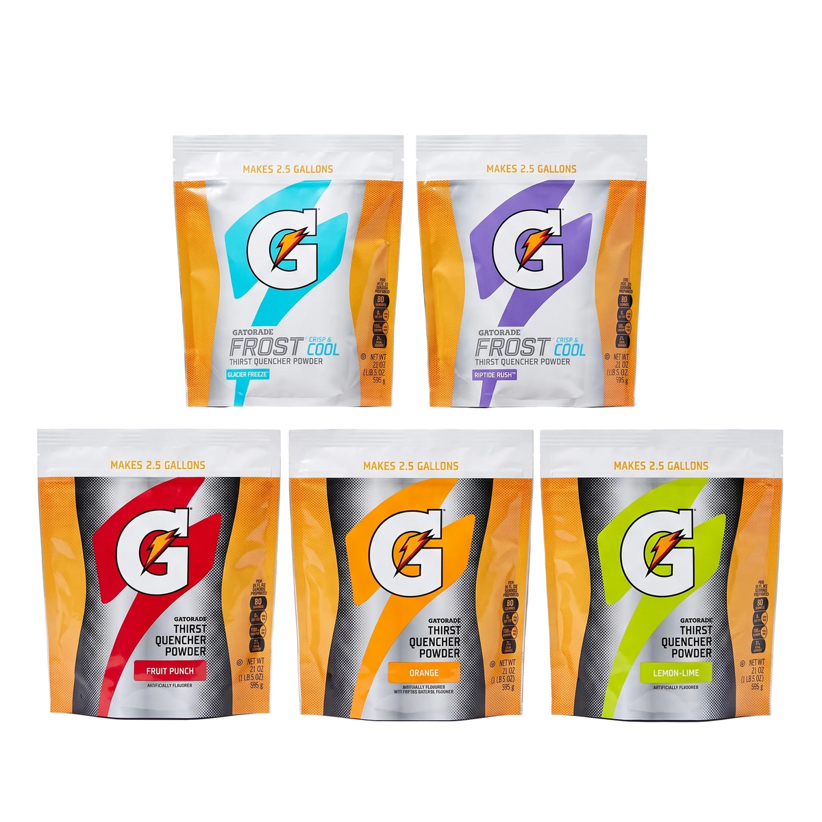 Gatorade Thirst Quencher powder pouches available from Reyrr Athletics