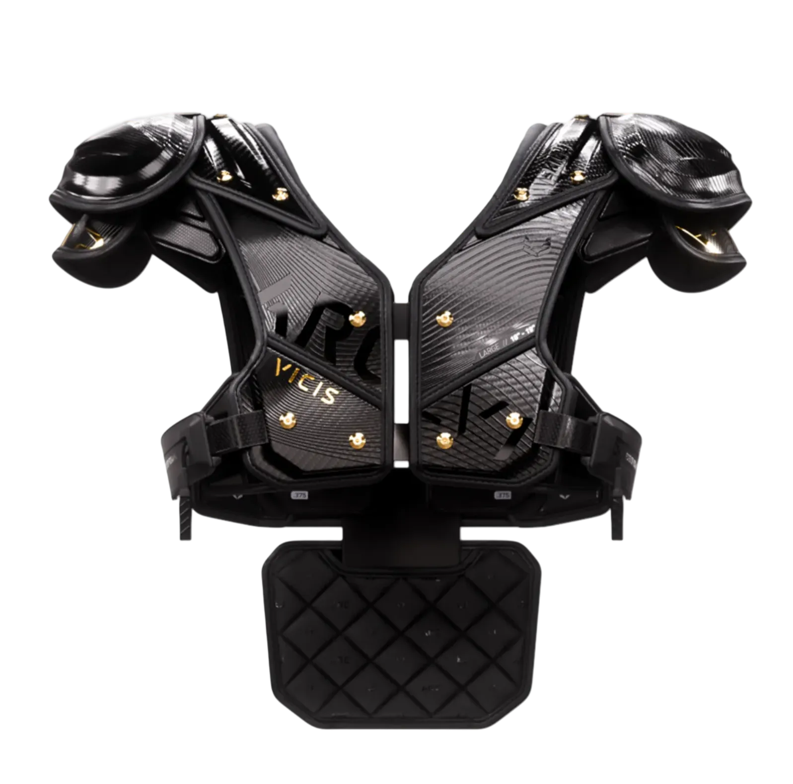American football shoulder pads for all positions from youth to adult sizes