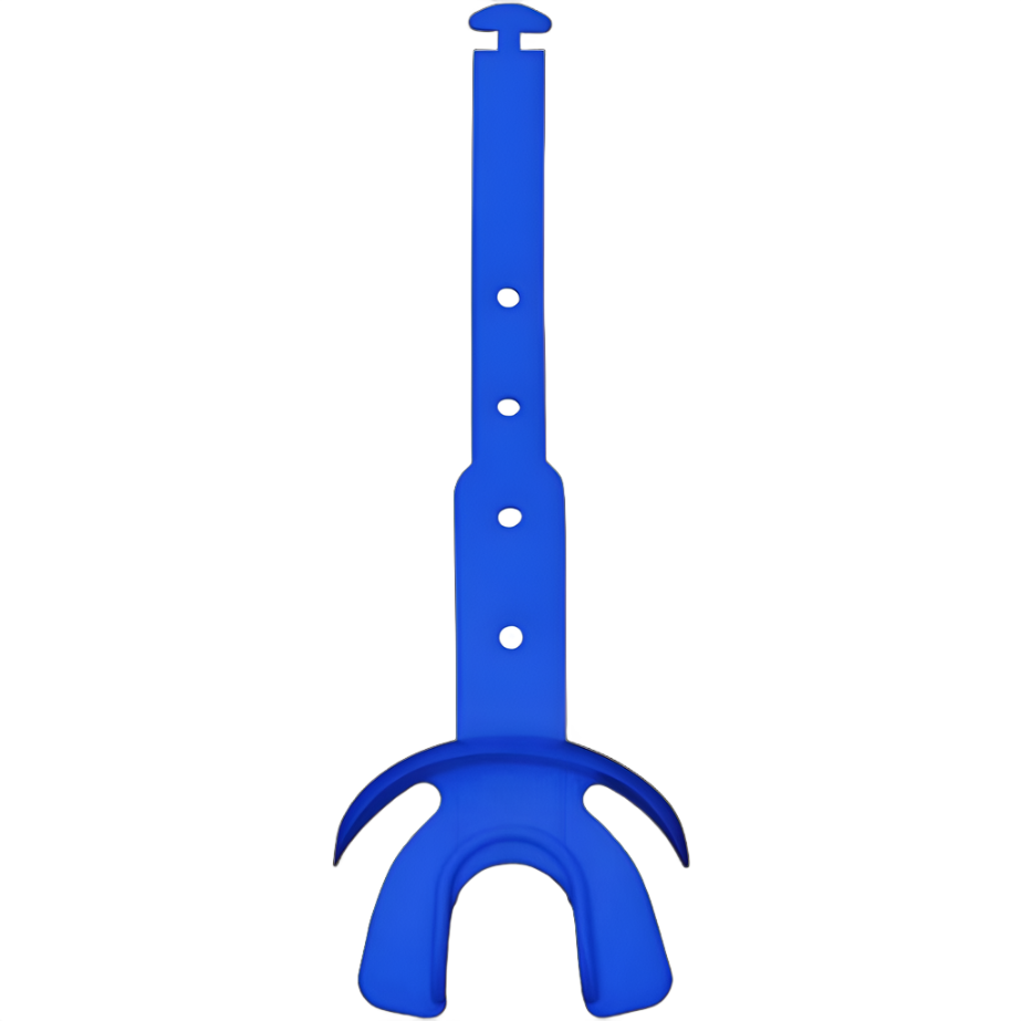 Blue Reyrr Hypervent Mouthguard with adjustable strap for athletes' protection and breathability.