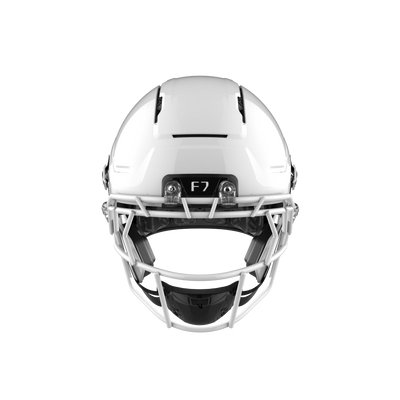 Schutt F7 AIR helmet in Gloss White, front view