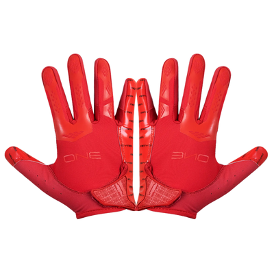 Reyrr ONE gloves in red with enhanced silicone grip and breathable nylon back for athletic performance