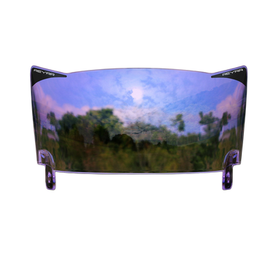 Reyrr VIZU Clear Purple Rain ultra-wide football helmet visor with clear purple tint and advanced distortion-free optics.