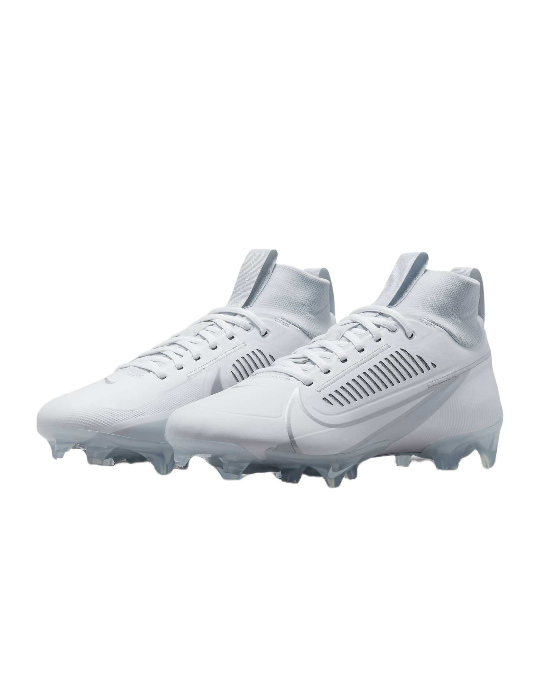 Nike Vapor Edge Pro 360 2 white football boots with traditional laces and molded supportive upper