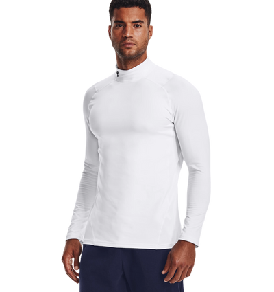 UA Mock Fitted ColdGear — mock neck collar close-up