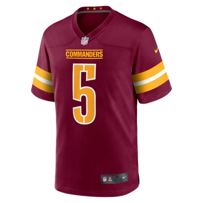 Jayden Daniels Washington Commanders Game Jersey front view