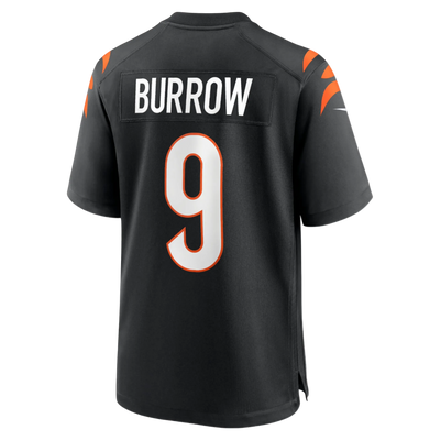 Burrow Bengals orange jersey on model