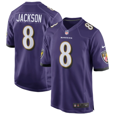 Lamar Jackson Ravens Game Jersey back