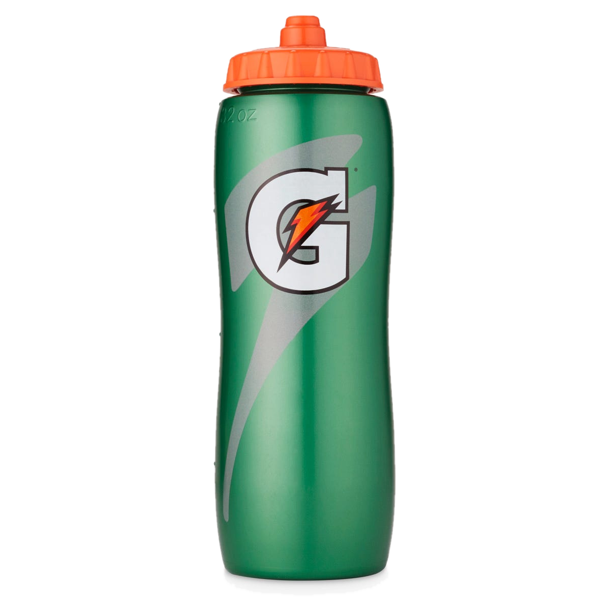 Gatorade Squeeze Sports Bottle 0,95 L in green with orange cap, front view