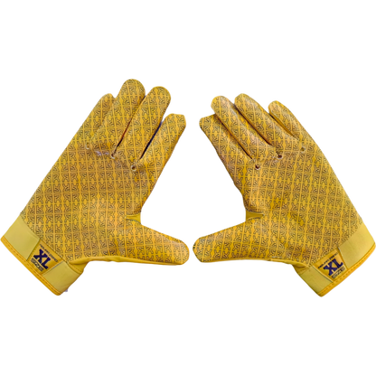 Reyrr ZERO Off-Yellow gloves with enhanced silicone grip and breathable nylon back, defect color.